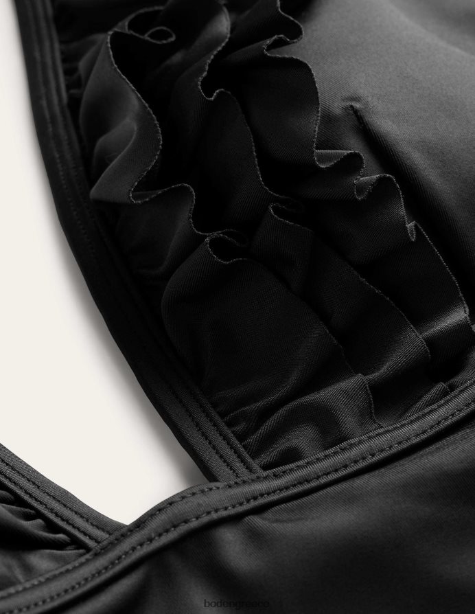 μαύρος είδη ένδυσης βολάν halter μαγιό με λαιμόκοψη Boden γυναίκες 464PH81582