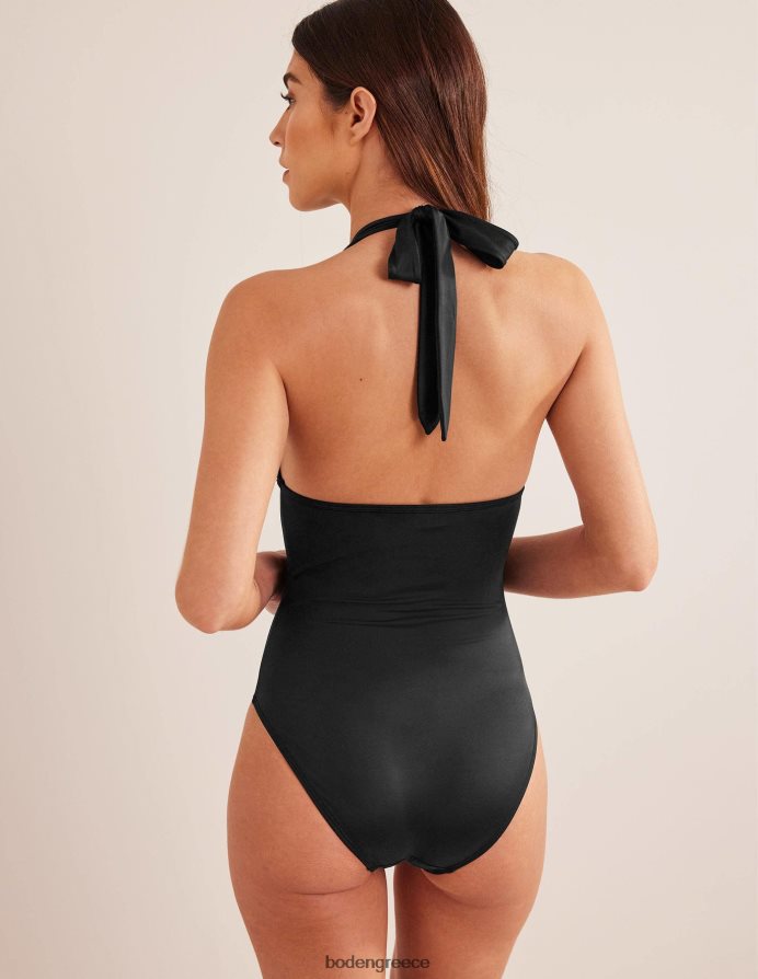 μαύρος είδη ένδυσης βολάν halter μαγιό με λαιμόκοψη Boden γυναίκες 464PH81582