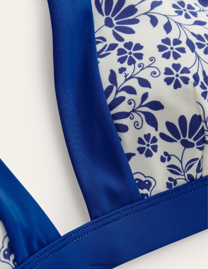 γαρδένια από ελεφαντόδοντο και μπλε της λίμνης είδη ένδυσης τοπ μπικίνι halter ithaca Boden γυναίκες 464PH8285