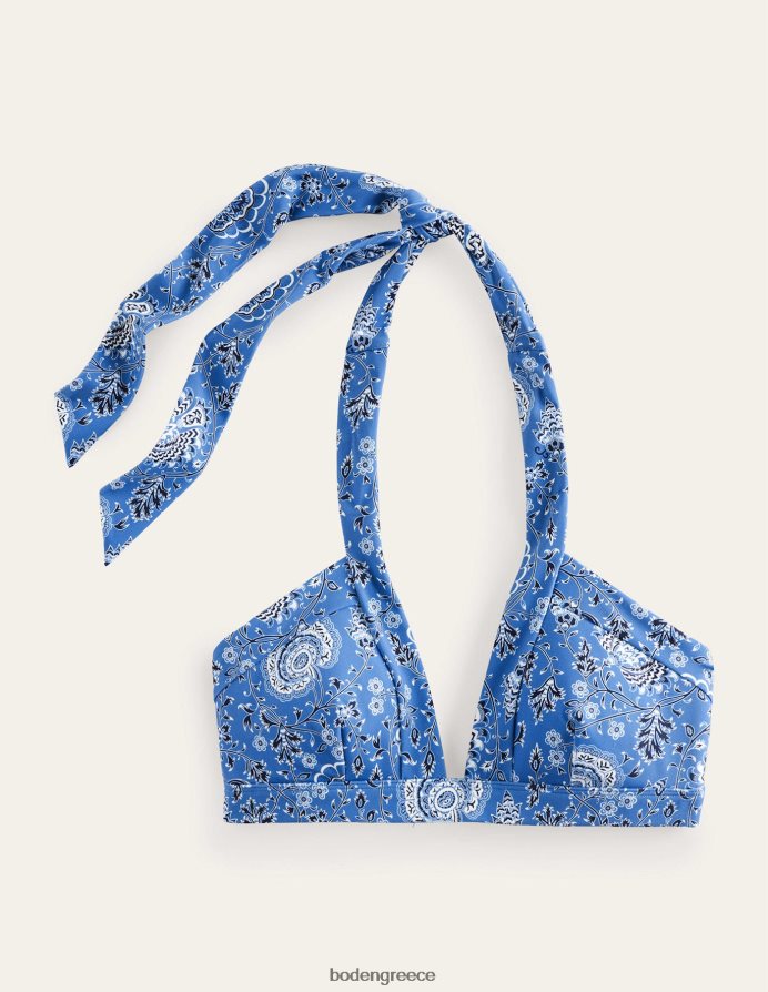 άλσος γαλάζιων και γαρδένιας είδη ένδυσης τοπ μπικίνι halter ithaca Boden γυναίκες 464PH8301