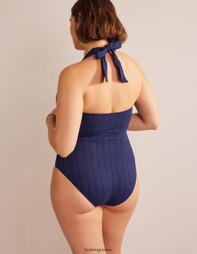 γαλλική ναυτική υφή είδη ένδυσης μαγιό κεφαλονιάς halterneck Boden γυναίκες 464PH81472
