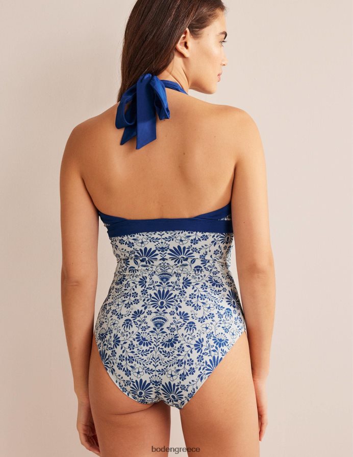 γαρδένια από ελεφαντόδοντο και μπλε της λίμνης είδη ένδυσης μαγιό ithaca halter Boden γυναίκες 464PH81079