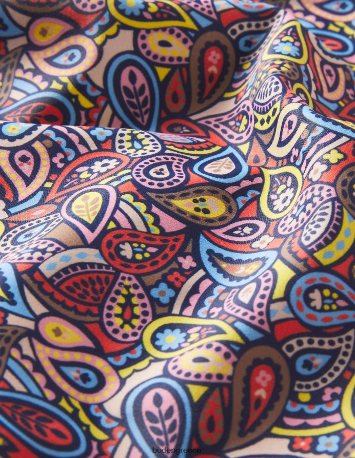 γαλλικό navy & paisley ρουζ είδη ένδυσης γραβάτα κορδόνι μαγιό Boden γυναίκες 464PH82417