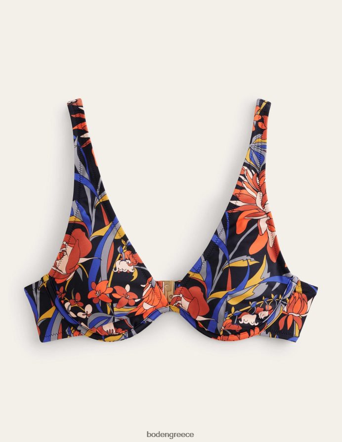 nero & χρυσάνθεμο είδη ένδυσης τοπ μπικίνι σε μέγεθος κούπας Boden γυναίκες 464PH81876