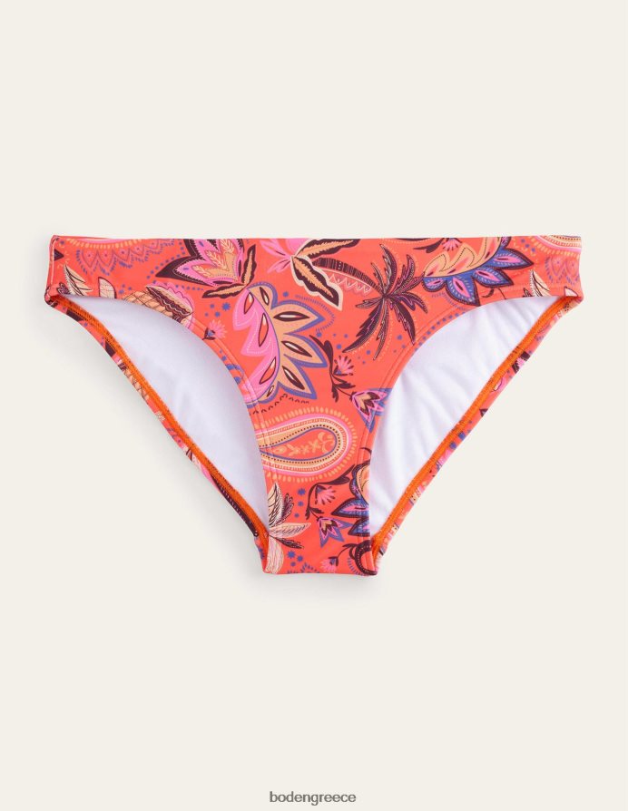 κοράλλι και παράδεισος paisley είδη ένδυσης κλασικό παντελόνι μπικίνι Boden γυναίκες 464PH82535