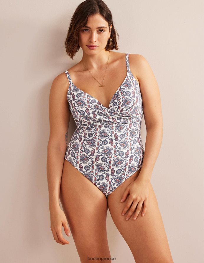 ιβουάρ & μπλε paisley είδη ένδυσης μαγιό capri σε μέγεθος cup Boden γυναίκες 464PH81323