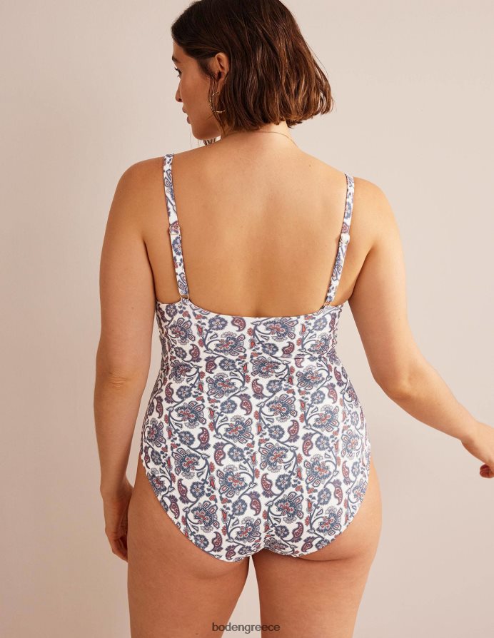 ιβουάρ & μπλε paisley είδη ένδυσης μαγιό capri σε μέγεθος cup Boden γυναίκες 464PH81323