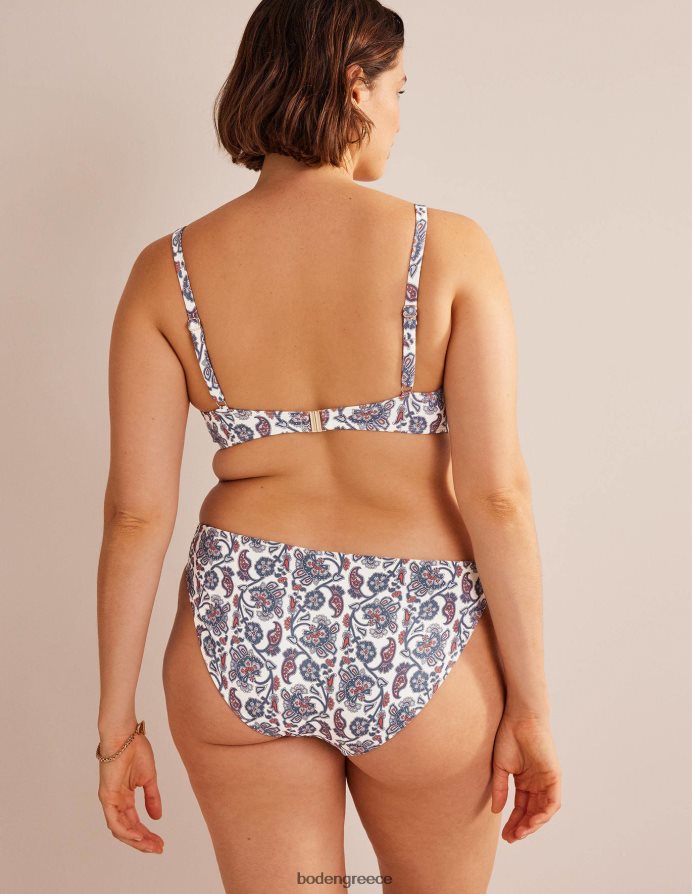 ιβουάρ & μπλε paisley είδη ένδυσης Κάπρι μπικίνι σε μέγεθος cup Boden γυναίκες 464PH81591