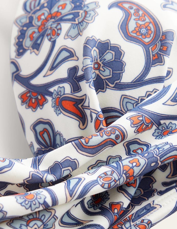 ιβουάρ & μπλε paisley είδη ένδυσης Κάπρι μπικίνι σε μέγεθος cup Boden γυναίκες 464PH81591