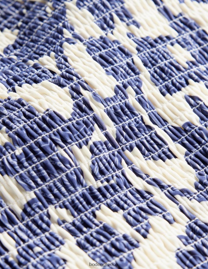 μπλε κορδέλα & paisley δίνη είδη ένδυσης smocked bandeau μαγιό Boden γυναίκες 464PH82505