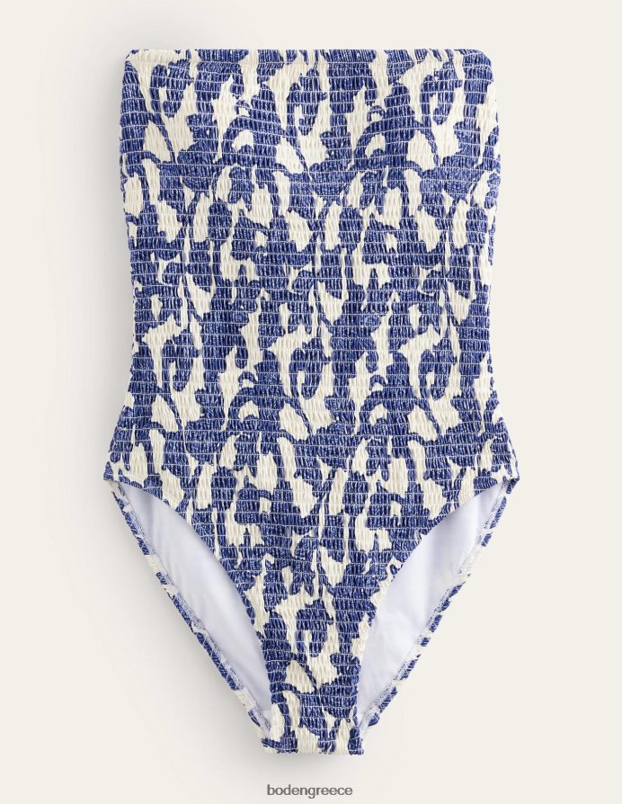μπλε κορδέλα & paisley δίνη είδη ένδυσης smocked bandeau μαγιό Boden γυναίκες 464PH82505