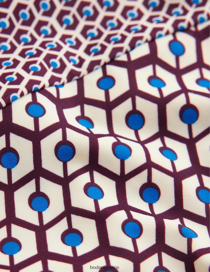 σκούρο μπορντό & ονειροπόληση είδη ένδυσης μαγιό porto με λαιμόκοψη Boden γυναίκες 464PH8209