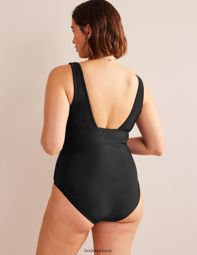 μαύρος είδη ένδυσης μαγιό porto με λαιμόκοψη Boden γυναίκες 464PH8238