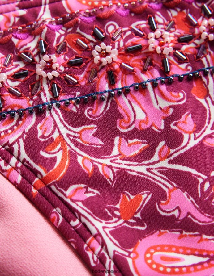 raspberry pink & botanic vine είδη ένδυσης πάτο μπικίνι διακοσμημένο με χάντρες Boden γυναίκες 464PH81870