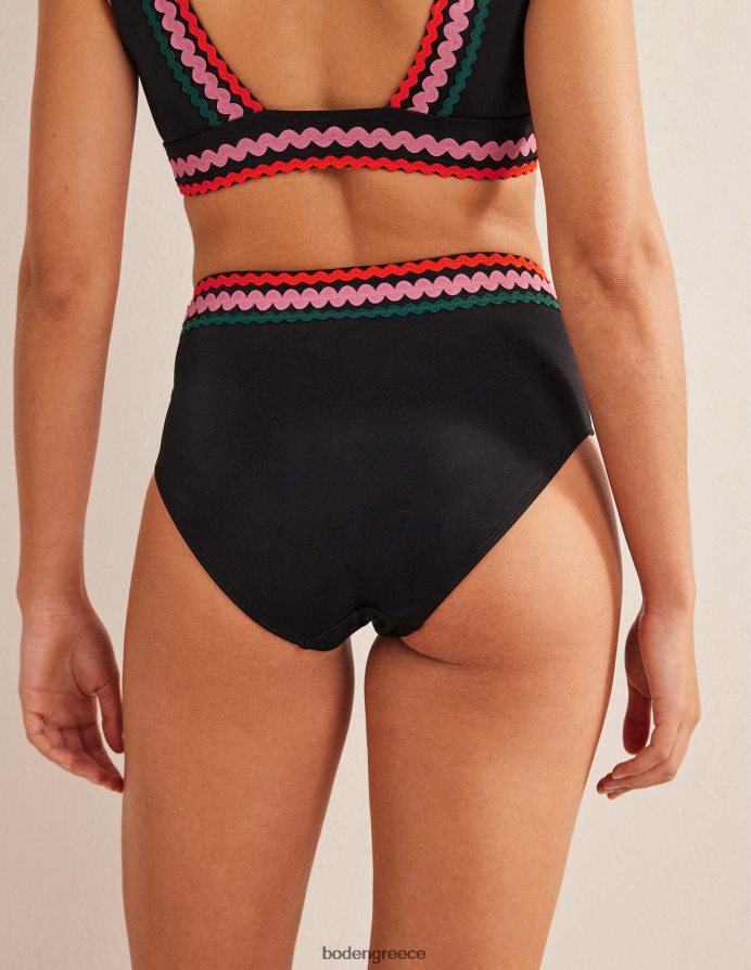 μαύρος είδη ένδυσης ψηλόμεσο παντελόνι rick rack Boden γυναίκες 464PH82254