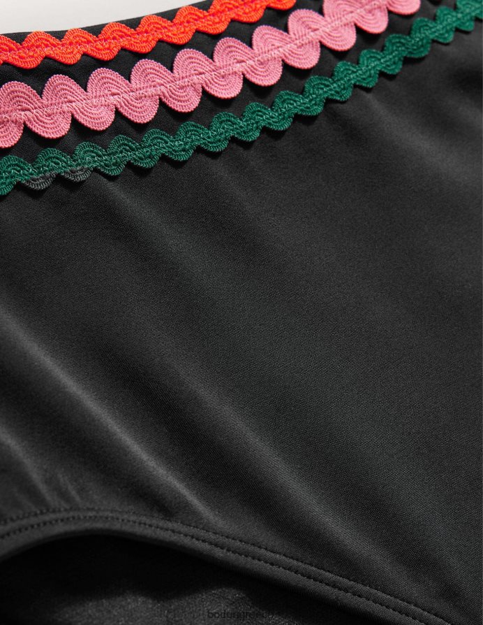 μαύρος είδη ένδυσης ψηλόμεσο παντελόνι rick rack Boden γυναίκες 464PH82254