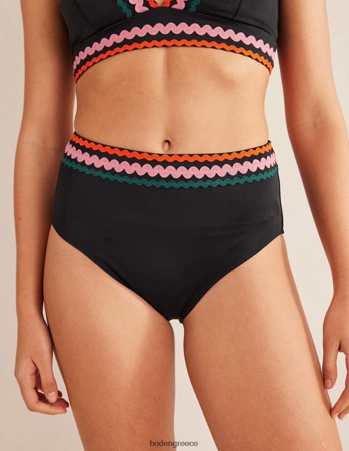 μαύρος είδη ένδυσης ψηλόμεσο παντελόνι rick rack Boden γυναίκες 464PH82254