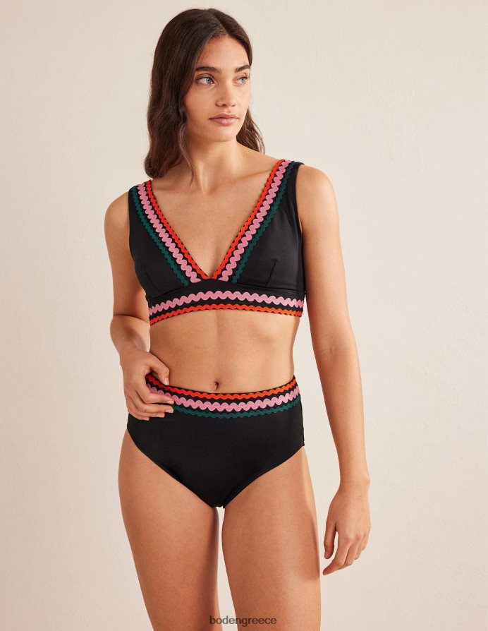 μαύρος είδη ένδυσης ψηλόμεσο παντελόνι rick rack Boden γυναίκες 464PH82254