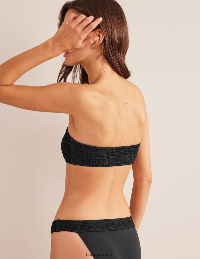 μαύρος είδη ένδυσης smocked bandeau μπικίνι τοπ Boden γυναίκες 464PH82140