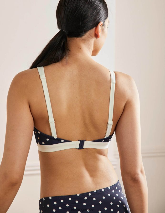 γαλλικό ναυτικό & κουκκίδα καρφίτσας είδη ένδυσης top μπικίνι με λαιμόκοψη κορσικής Boden γυναίκες 464PH82490