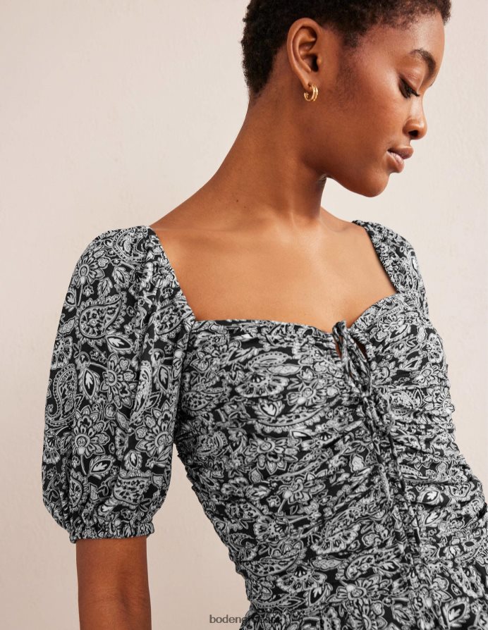 βεράντα μαύρο & paisley είδη ένδυσης Ολόσωμη φόρμα με κλειδαρότρυπα με λαιμόκοψη Boden γυναίκες 464PH81334
