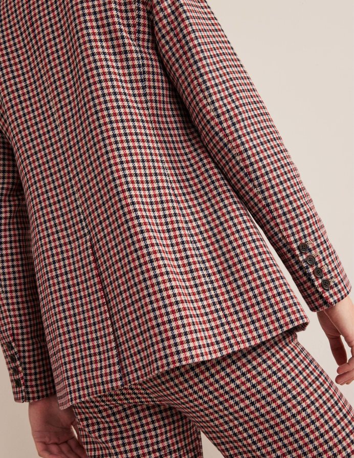 κόκκινο & ναυτικό & καμήλα επιταγή είδη ένδυσης το μπλέιζερ μπλέιζερ τσεκ μπρίτον Boden γυναίκες 464PH81091