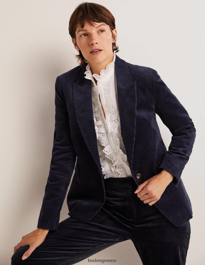 ΠΟΛΕΜΙΚΟ ΝΑΥΤΙΚΟ είδη ένδυσης εφαρμοστό σακάκι κοτλέ Boden γυναίκες 464PH8669