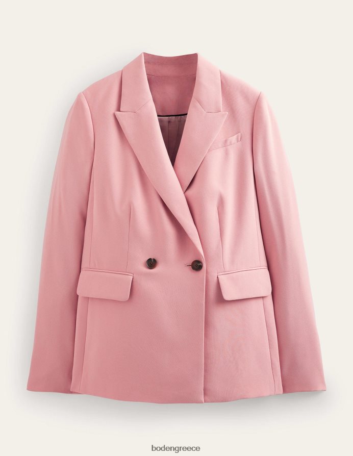 ροζ ροζ είδη ένδυσης κρεπ μπλέιζερ διπλού στήθους Boden γυναίκες 464PH8961