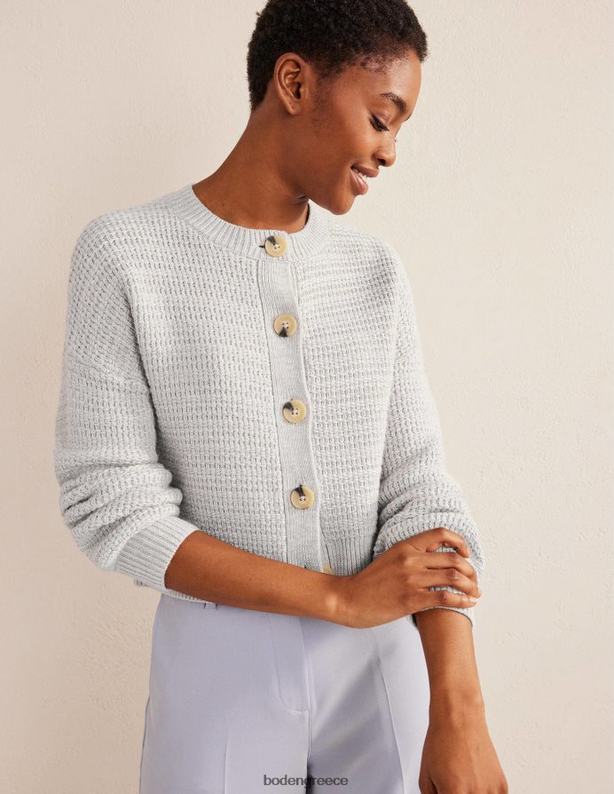 ασημί μελανζέ είδη ένδυσης ανάγλυφο πλεκτό bomber jacket Boden γυναίκες 464PH81545