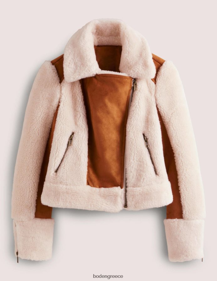 κούρεμα φουντουκιού είδη ένδυσης faux shearling biker jacket Boden γυναίκες 464PH81968