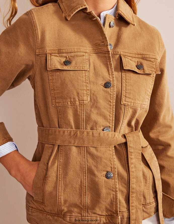 ακατέργαστο umber είδη ένδυσης τζιν μπουφάν με ζώνη Boden γυναίκες 464PH8676