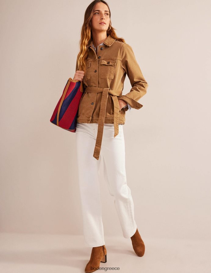 ακατέργαστο umber είδη ένδυσης τζιν μπουφάν με ζώνη Boden γυναίκες 464PH8676