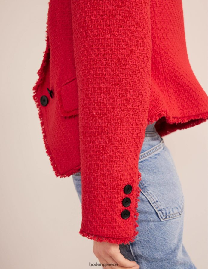 τάρτα φράουλα είδη ένδυσης το york cropped cotton blazer Boden γυναίκες 464PH81429