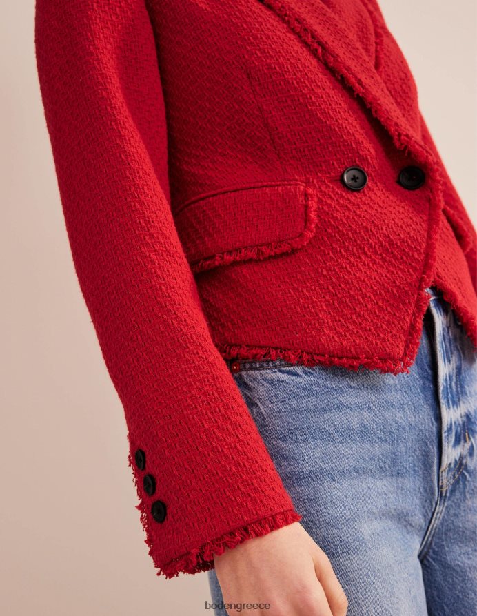 τάρτα φράουλα είδη ένδυσης το york cropped cotton blazer Boden γυναίκες 464PH81429