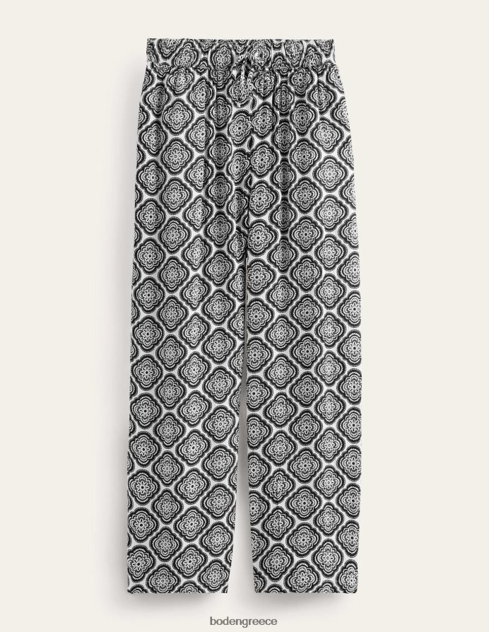 μαύρο & βοτανικό ρουζ είδη ένδυσης τσακισμένο παντελόνι Boden γυναίκες 464PH81494