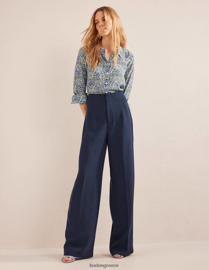 ΠΟΛΕΜΙΚΟ ΝΑΥΤΙΚΟ είδη ένδυσης φαρδύ κρεπ παντελόνι Boden γυναίκες 464PH82200