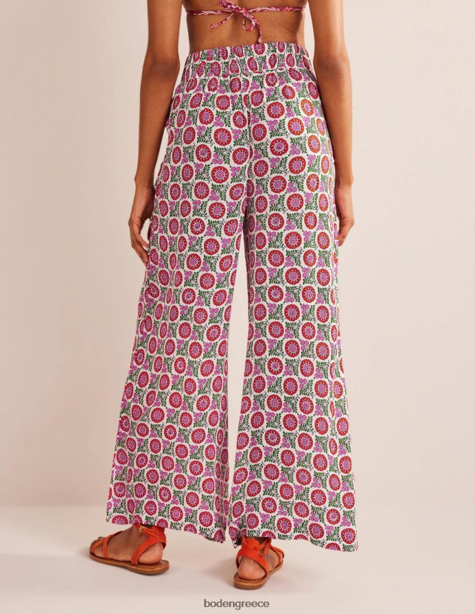 τζιν φιζ & κλωναράκι ηλίανθου είδη ένδυσης τσαλακωμένο φαρδύ παντελόνι Boden γυναίκες 464PH8337