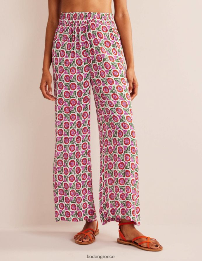 τζιν φιζ & κλωναράκι ηλίανθου είδη ένδυσης τσαλακωμένο φαρδύ παντελόνι Boden γυναίκες 464PH8337