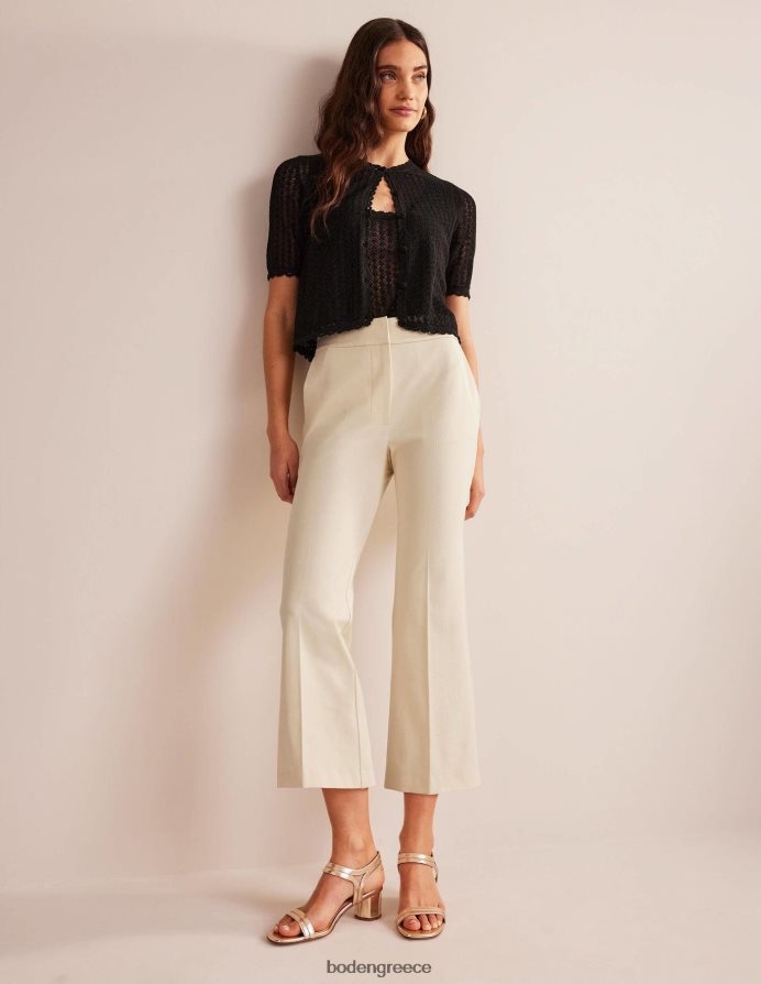 κρέμα dorset είδη ένδυσης bi-stretch crop flare παντελόνι Boden γυναίκες 464PH8338