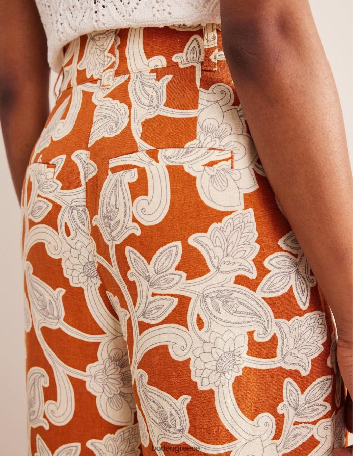 σκουριά & στροβιλισμός παισλεϋ είδη ένδυσης λινό παντελόνι highbury Boden γυναίκες 464PH82537