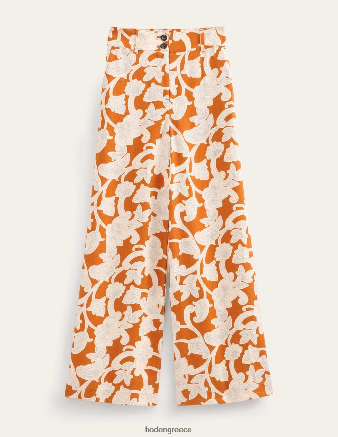 σκουριά & στροβιλισμός παισλεϋ είδη ένδυσης λινό παντελόνι highbury Boden γυναίκες 464PH82537