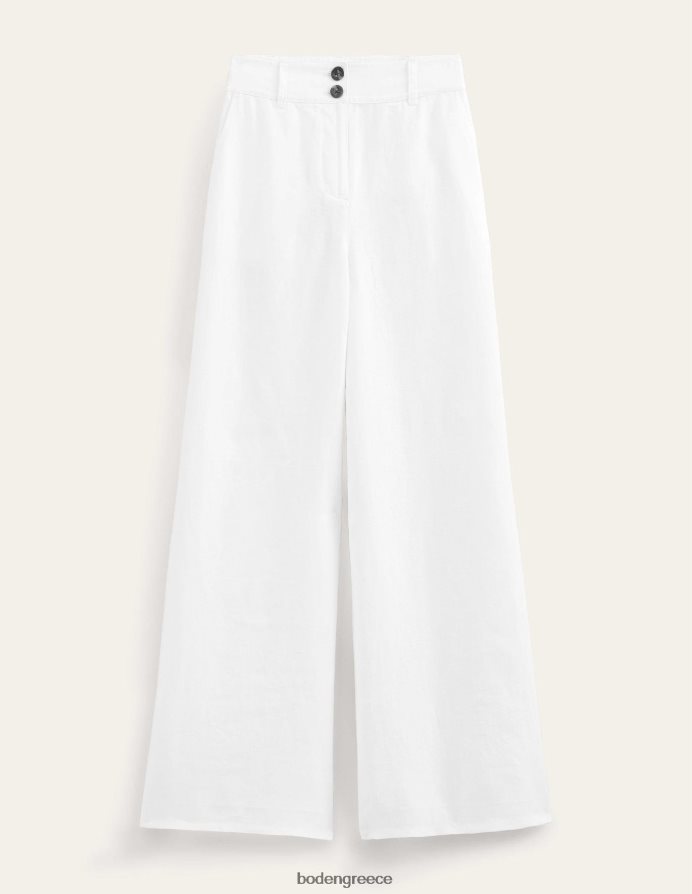 άσπρο είδη ένδυσης λινό παντελόνι highbury Boden γυναίκες 464PH8994