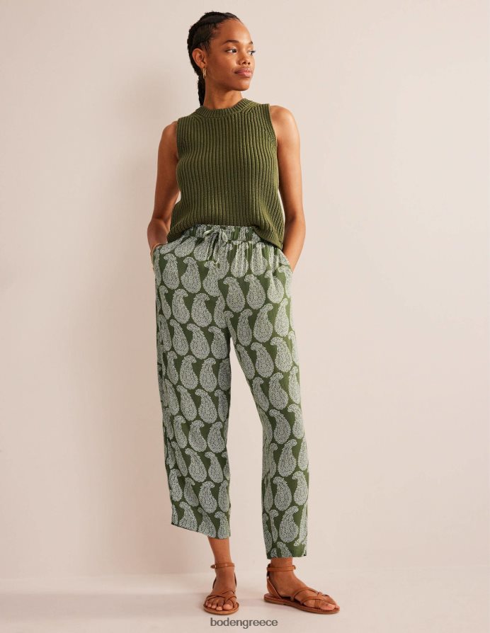 έλατο & γλυκό paisley είδη ένδυσης τσακισμένο παντελόνι Boden γυναίκες 464PH82250