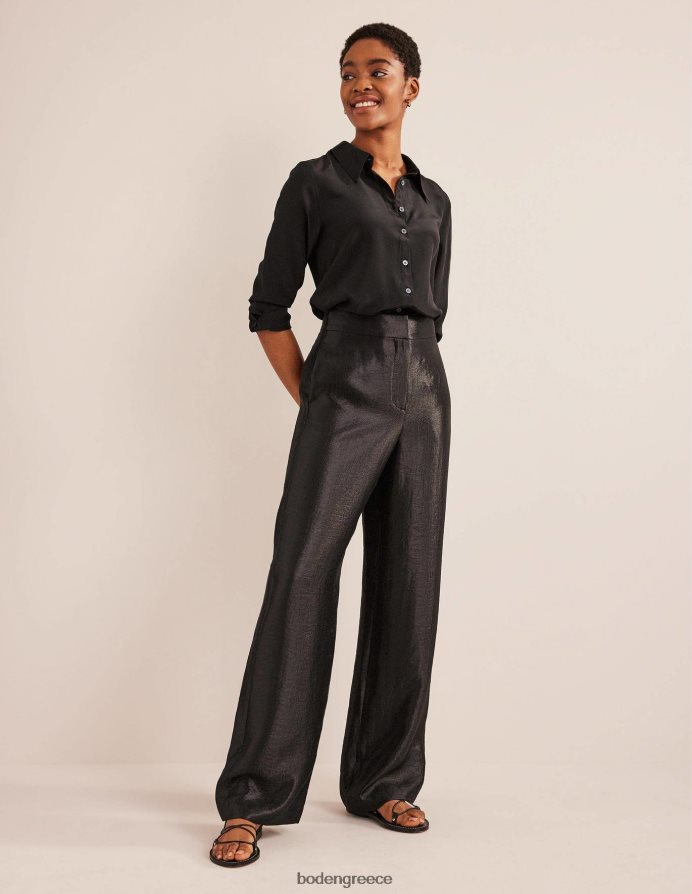 μαύρος είδη ένδυσης ψηλό παντελόνι palazzo Boden γυναίκες 464PH8930