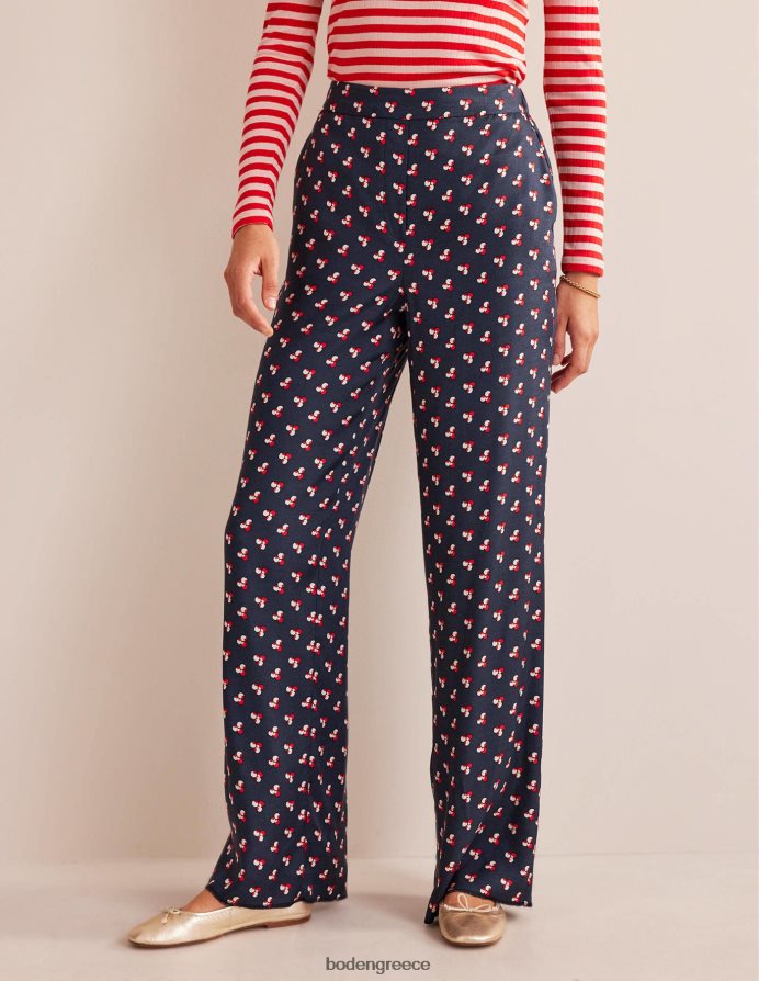 γαλλικό ναυτικό & κουκκίδα είδη ένδυσης εμπριμέ pull-on παντελόνι Boden γυναίκες 464PH8328