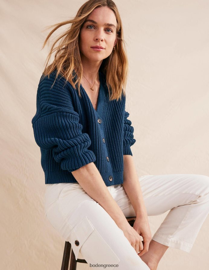 ΠΟΛΕΜΙΚΟ ΝΑΥΤΙΚΟ είδη ένδυσης υπερμεγέθη ζακέτα με ραβδώσεις Boden γυναίκες 464PH81141