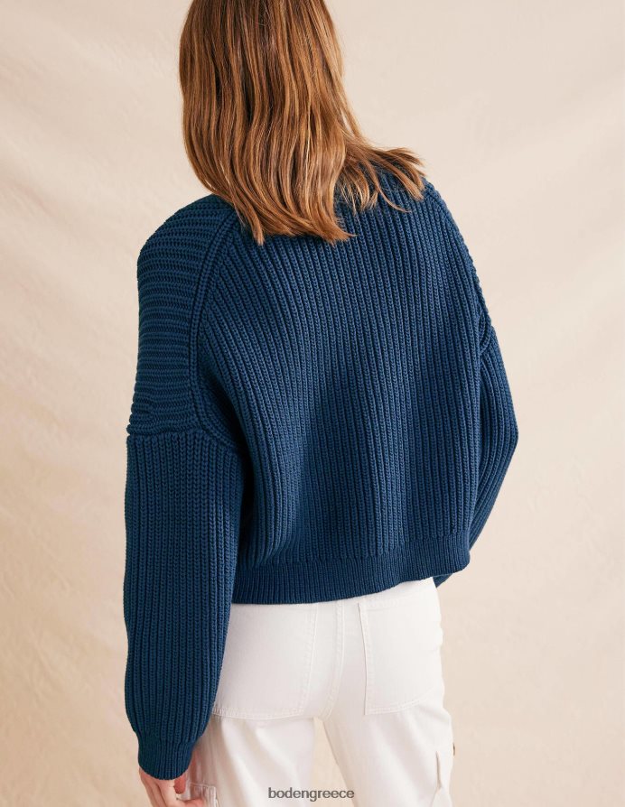 ΠΟΛΕΜΙΚΟ ΝΑΥΤΙΚΟ είδη ένδυσης υπερμεγέθη ζακέτα με ραβδώσεις Boden γυναίκες 464PH81141