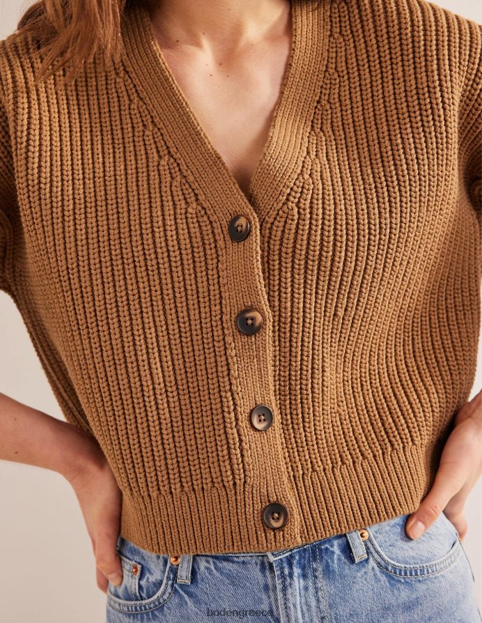 μελανζέ καμήλας είδη ένδυσης υπερμεγέθη ζακέτα με ραβδώσεις Boden γυναίκες 464PH81214