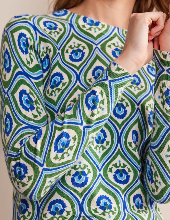 κυλιόμενοι λόφοι και γεωγραφικός καταρράκτης είδη ένδυσης εμπριμέ άλμα με ψηλό λαιμό Boden γυναίκες 464PH81314