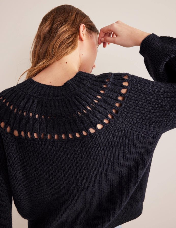 ΠΟΛΕΜΙΚΟ ΝΑΥΤΙΚΟ είδη ένδυσης αφράτη ζακέτα με βολάν Boden γυναίκες 464PH81382